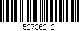 Código de barras (EAN, GTIN, SKU, ISBN): '52736212'