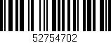Código de barras (EAN, GTIN, SKU, ISBN): '52754702'