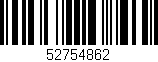 Código de barras (EAN, GTIN, SKU, ISBN): '52754862'