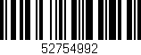 Código de barras (EAN, GTIN, SKU, ISBN): '52754992'