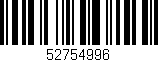 Código de barras (EAN, GTIN, SKU, ISBN): '52754996'