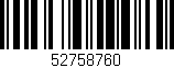 Código de barras (EAN, GTIN, SKU, ISBN): '52758760'