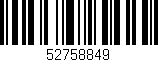 Código de barras (EAN, GTIN, SKU, ISBN): '52758849'