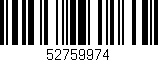 Código de barras (EAN, GTIN, SKU, ISBN): '52759974'