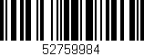 Código de barras (EAN, GTIN, SKU, ISBN): '52759984'