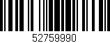 Código de barras (EAN, GTIN, SKU, ISBN): '52759990'