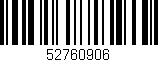 Código de barras (EAN, GTIN, SKU, ISBN): '52760906'