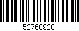 Código de barras (EAN, GTIN, SKU, ISBN): '52760920'