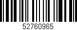 Código de barras (EAN, GTIN, SKU, ISBN): '52760965'