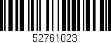 Código de barras (EAN, GTIN, SKU, ISBN): '52761023'