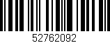 Código de barras (EAN, GTIN, SKU, ISBN): '52762092'