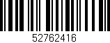 Código de barras (EAN, GTIN, SKU, ISBN): '52762416'