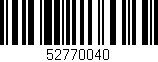Código de barras (EAN, GTIN, SKU, ISBN): '52770040'