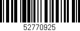 Código de barras (EAN, GTIN, SKU, ISBN): '52770925'