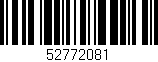 Código de barras (EAN, GTIN, SKU, ISBN): '52772081'