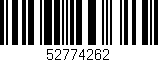 Código de barras (EAN, GTIN, SKU, ISBN): '52774262'