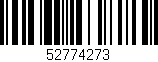 Código de barras (EAN, GTIN, SKU, ISBN): '52774273'
