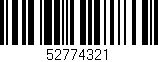 Código de barras (EAN, GTIN, SKU, ISBN): '52774321'
