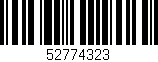 Código de barras (EAN, GTIN, SKU, ISBN): '52774323'