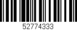 Código de barras (EAN, GTIN, SKU, ISBN): '52774333'
