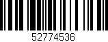 Código de barras (EAN, GTIN, SKU, ISBN): '52774536'