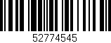 Código de barras (EAN, GTIN, SKU, ISBN): '52774545'