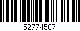 Código de barras (EAN, GTIN, SKU, ISBN): '52774587'