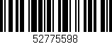 Código de barras (EAN, GTIN, SKU, ISBN): '52775598'