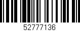 Código de barras (EAN, GTIN, SKU, ISBN): '52777136'