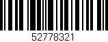 Código de barras (EAN, GTIN, SKU, ISBN): '52778321'