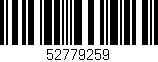 Código de barras (EAN, GTIN, SKU, ISBN): '52779259'