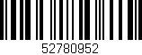 Código de barras (EAN, GTIN, SKU, ISBN): '52780952'