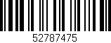 Código de barras (EAN, GTIN, SKU, ISBN): '52787475'