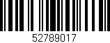 Código de barras (EAN, GTIN, SKU, ISBN): '52789017'
