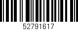 Código de barras (EAN, GTIN, SKU, ISBN): '52791617'