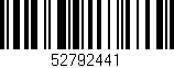 Código de barras (EAN, GTIN, SKU, ISBN): '52792441'