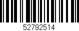 Código de barras (EAN, GTIN, SKU, ISBN): '52792514'