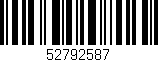Código de barras (EAN, GTIN, SKU, ISBN): '52792587'