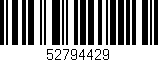 Código de barras (EAN, GTIN, SKU, ISBN): '52794429'