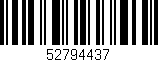 Código de barras (EAN, GTIN, SKU, ISBN): '52794437'