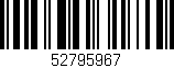 Código de barras (EAN, GTIN, SKU, ISBN): '52795967'