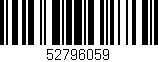 Código de barras (EAN, GTIN, SKU, ISBN): '52796059'
