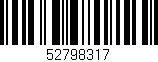 Código de barras (EAN, GTIN, SKU, ISBN): '52798317'