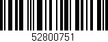 Código de barras (EAN, GTIN, SKU, ISBN): '52800751'