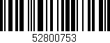 Código de barras (EAN, GTIN, SKU, ISBN): '52800753'