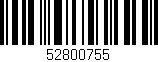 Código de barras (EAN, GTIN, SKU, ISBN): '52800755'