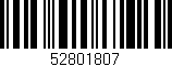 Código de barras (EAN, GTIN, SKU, ISBN): '52801807'