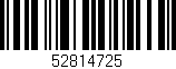 Código de barras (EAN, GTIN, SKU, ISBN): '52814725'