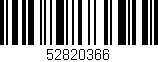 Código de barras (EAN, GTIN, SKU, ISBN): '52820366'