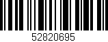 Código de barras (EAN, GTIN, SKU, ISBN): '52820695'